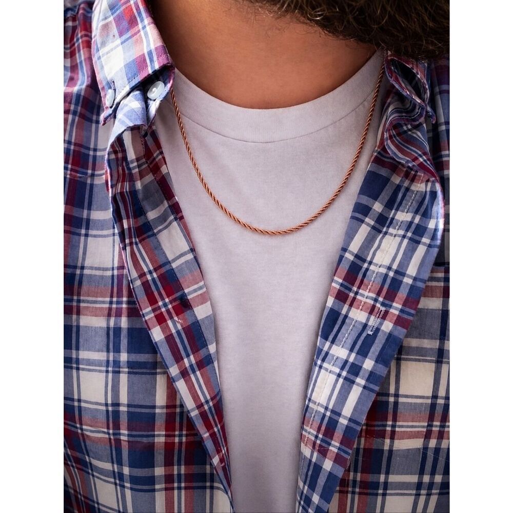 Rose Gold Stainless steel 2mm Rope Necklace